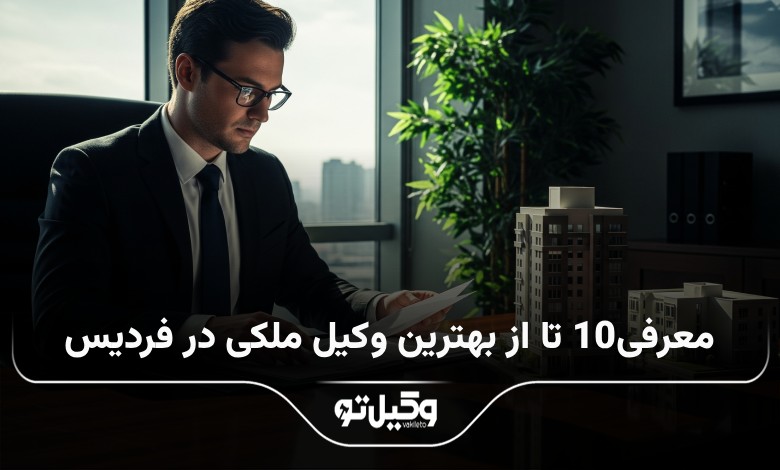 بهترین وکیل ملکی در فردیس