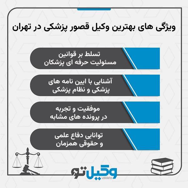 نکات قابل توجه در زمان انتخاب بهترین وکیل قصور پزشکی در تهران