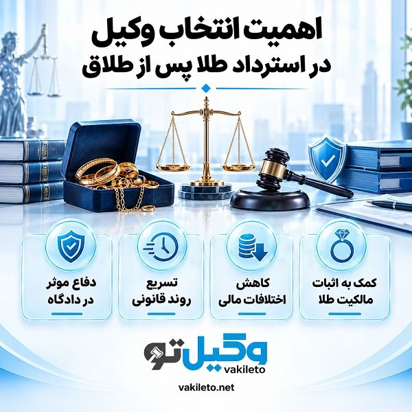 شرایط استرداد طلا بعد از طلاق