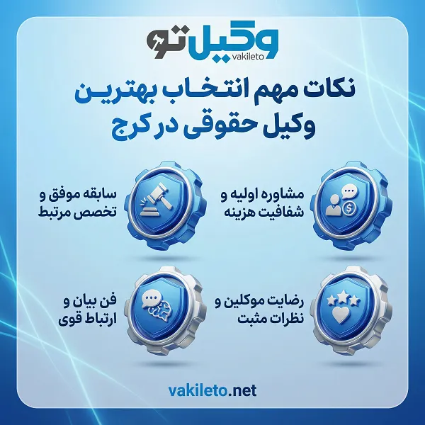 ویژگی های بهترین وکیل حقوقی در کرج