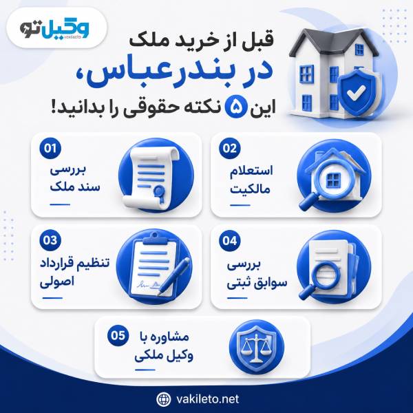 قبل از خرید ملک در بندرعباس، این 5 نکته حقوقی را بدانید!