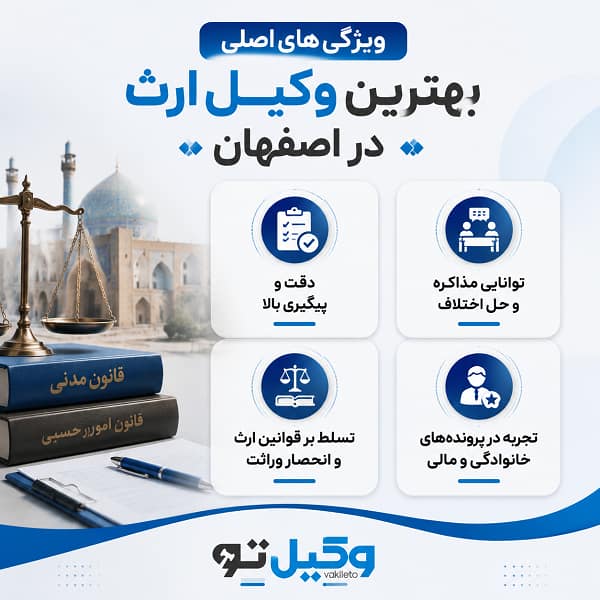 آشنایی با فاکتورهای کلیدی انتخاب بهترین وکیل ارث در اصفهان