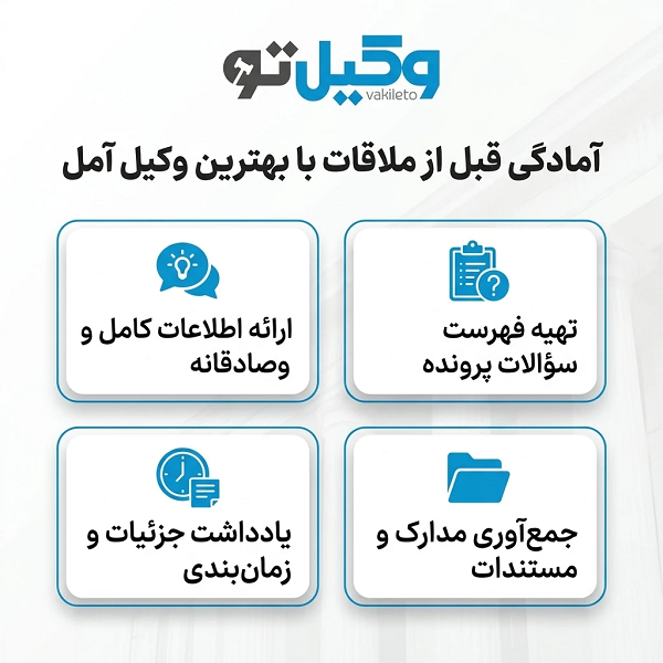 راهنمای انتخاب بهترین وکیل آمل