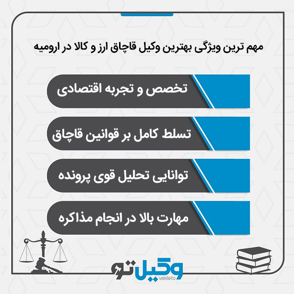 مراحل شناسایی بهترین وکیل قاچاق ارز و کالا در ارومیه
