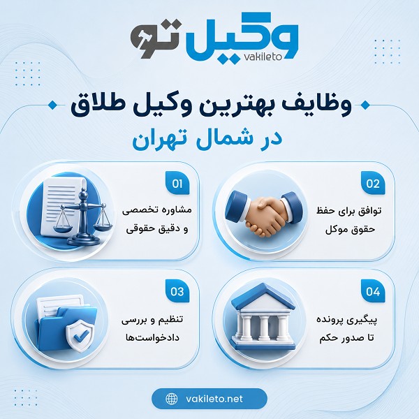 بهترین وکیل طلاق در شمال تهران