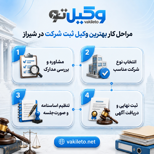 معیارهای حیاتی انتخاب بهترین وکیل ثبت شرکت شیراز